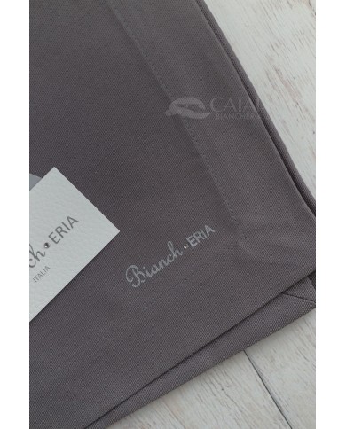 Runner in puro cotone panama tinta unita Bianch-Eria