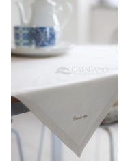 Centro in puro cotone panama tinta unita Bianch-Eria