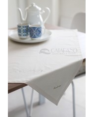 Centro in puro cotone panama tinta unita Bianch-Eria