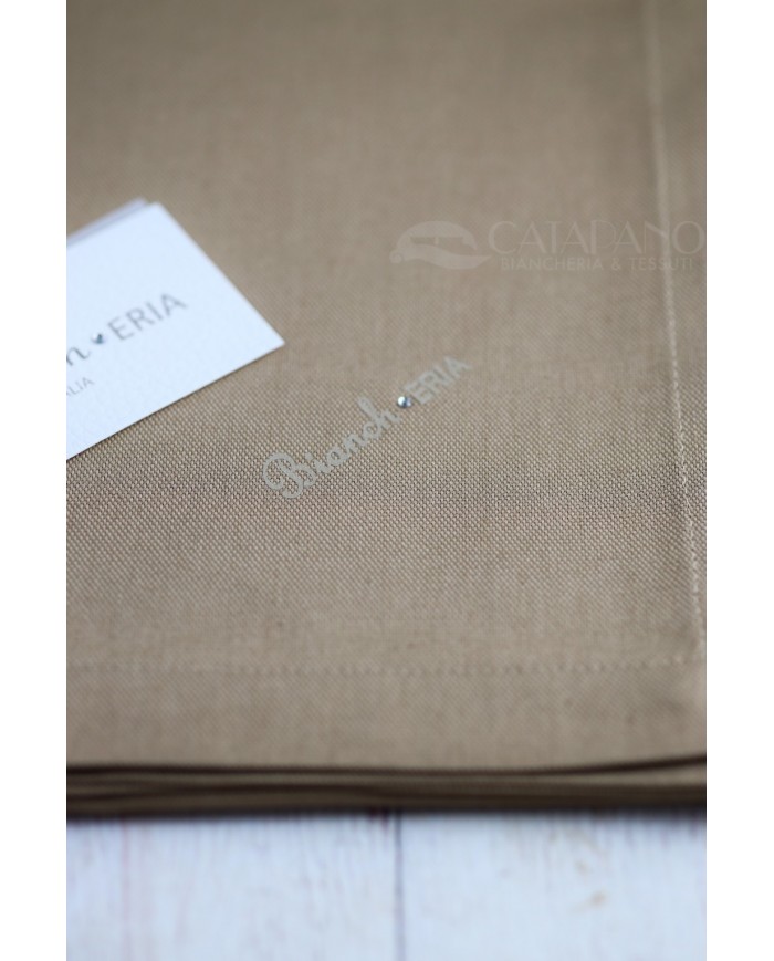 Centro in puro cotone panama tinta unita Bianch-Eria