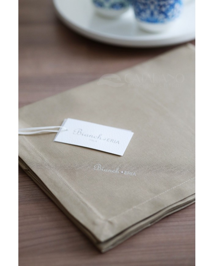 Centro in puro cotone panama tinta unita Bianch-Eria