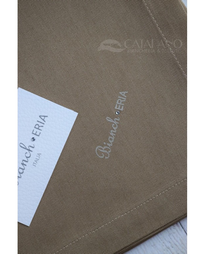 Centro in puro cotone panama tinta unita Bianch-Eria