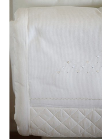 Trapunta invernale piumone con paracolpi ricamato a mano Elite