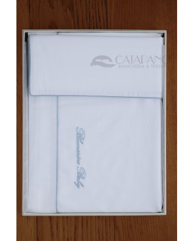 Completo lenzuola per passeggino Blumarine Baby Blu