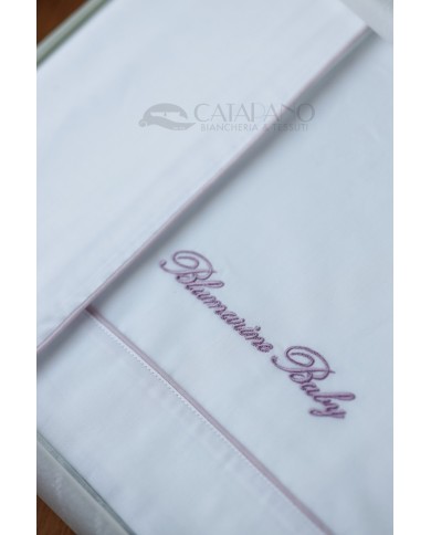 Completo lenzuola per culla lettino Blumarine Baby Blu