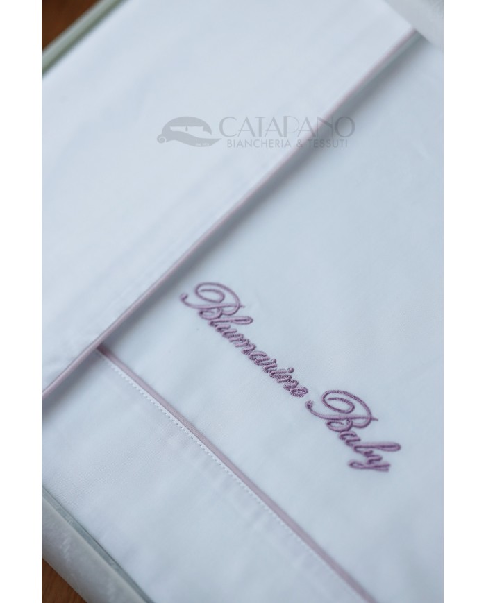 Completo lenzuola per culla lettino Blumarine Baby Blu