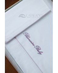 Completo lenzuola per culla lettino Blumarine Baby Blu