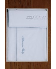 Completo lenzuola per culla lettino Blumarine Baby Blu