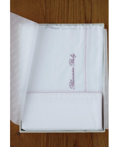Completo lenzuola per culla lettino Blumarine Baby Blu