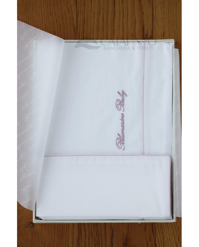Completo lenzuola per culla lettino Blumarine Baby Blu