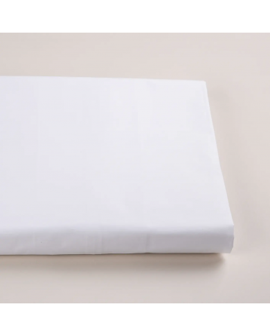 Lenzuola sotto matrimoniale in percalle di cotone Maestri Cotonieri bianco