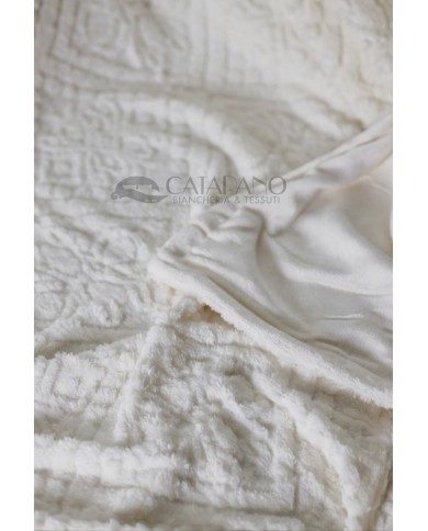 Luxury plaid in pile intagliato e sherpa Tresor 160x210