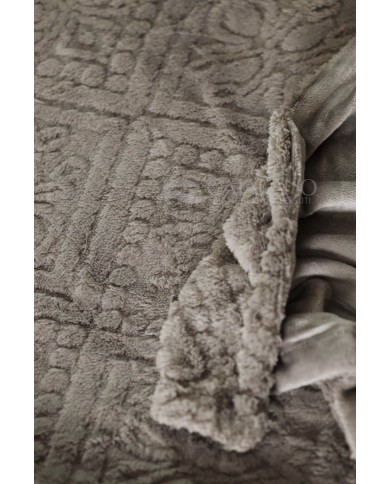 Luxury plaid in pile intagliato e sherpa Tresor 160x210