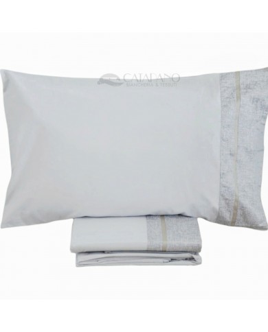 Completo lenzuola in flanella di puro cotone Baco di FAZZINI