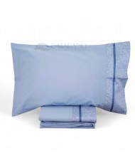 Completo lenzuola in flanella di puro cotone Baco di FAZZINI