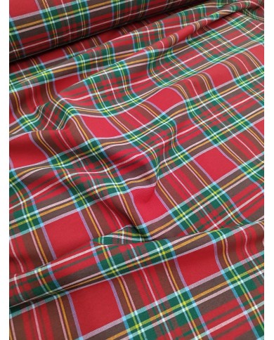 Tessuto per arredo Tartan scozzese rosso altezza 330cm