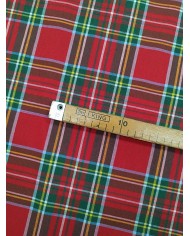 Tessuto per arredo Tartan scozzese rosso altezza 330cm