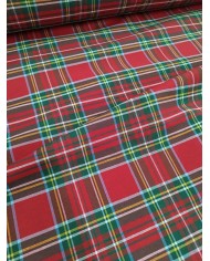 Tessuto per arredo Tartan scozzese rosso altezza 330cm