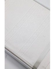 Set di 6 asciugamani viso in puro cotone Vittoria modello Azalea bianco