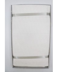 Set di 6 asciugamani viso in puro cotone Vittoria modello Azalea bianco