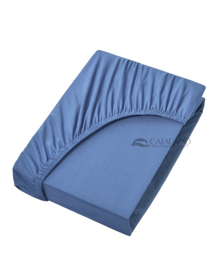 Lenzuolo sotto con angoli in jersey di cotone no stiro