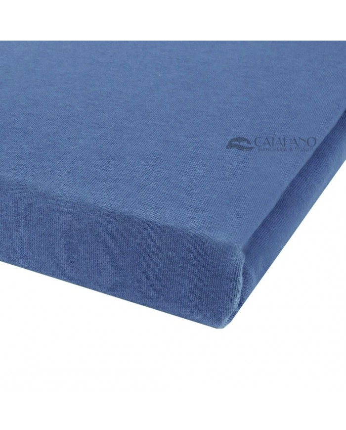 Lenzuolo sotto con angoli in jersey di cotone no stiro