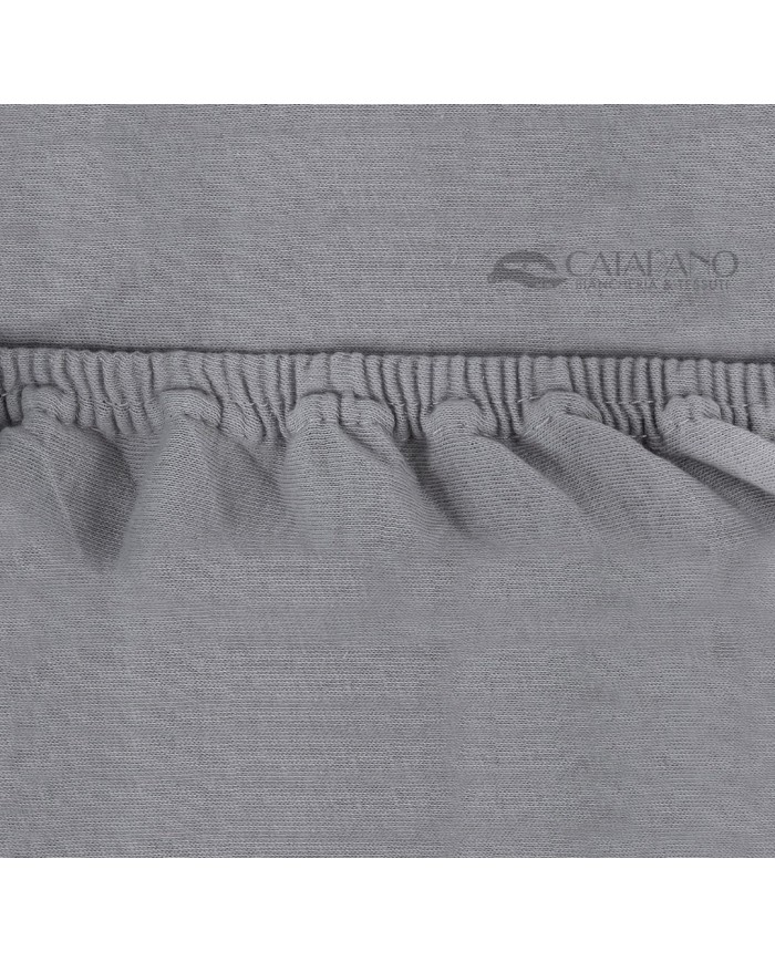 Lenzuolo sotto con angoli in jersey di cotone no stiro