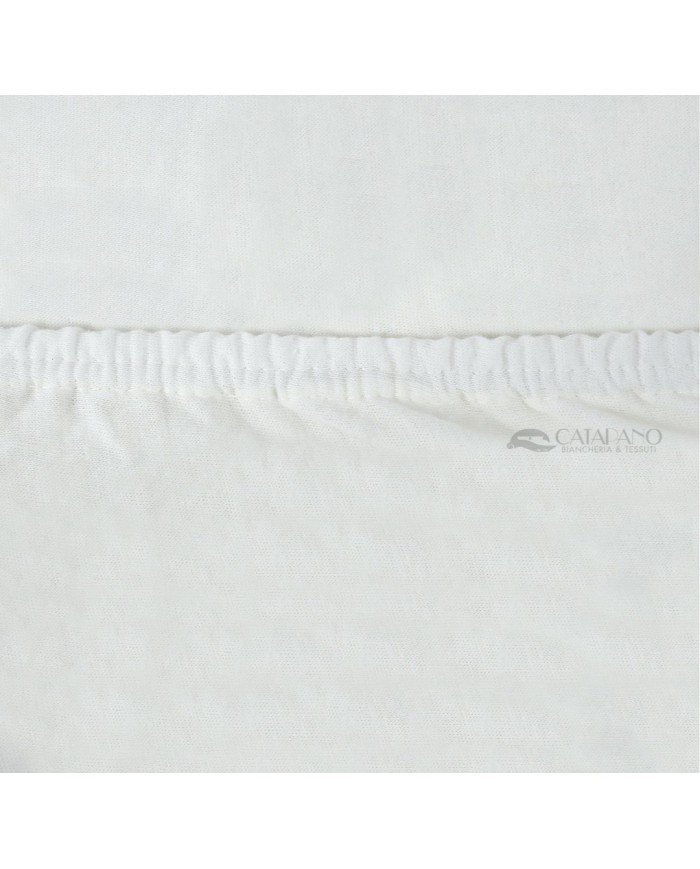Lenzuolo sotto con angoli in jersey di cotone no stiro