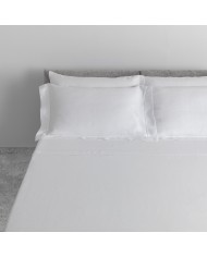 Completo lenzuola matrimoniale in puro lino Rebecca Home