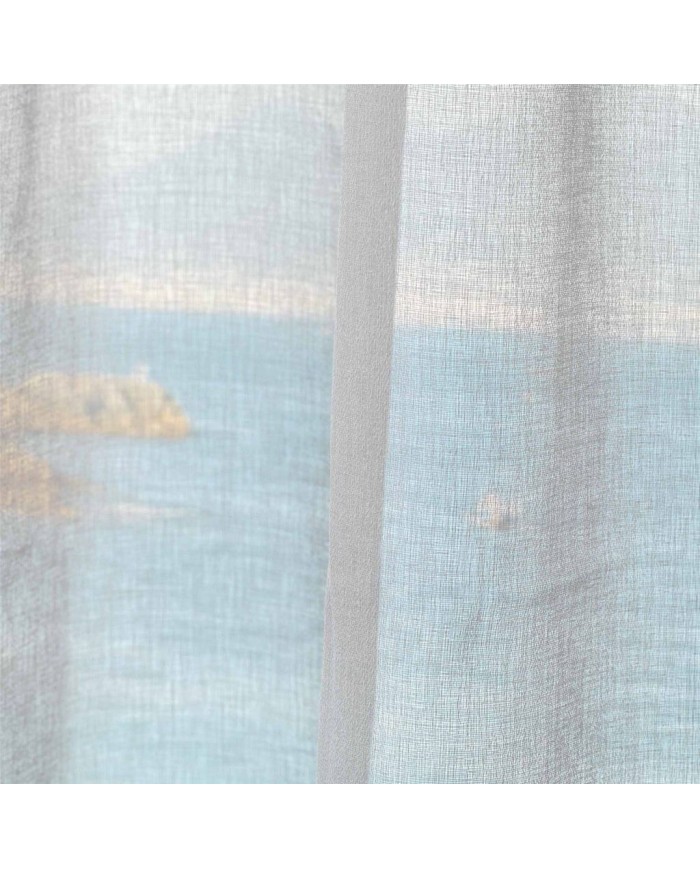 Pannello Tenda con borchie tinta unita Lena Linea Oro Grigio