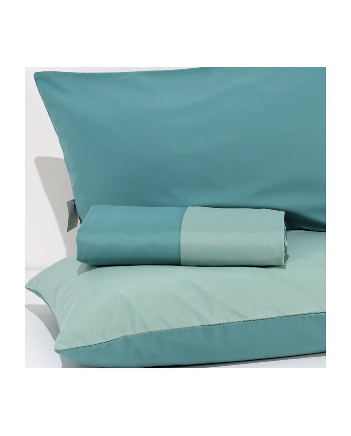 Parure copripiumino letto singolo double face bicolor Plain