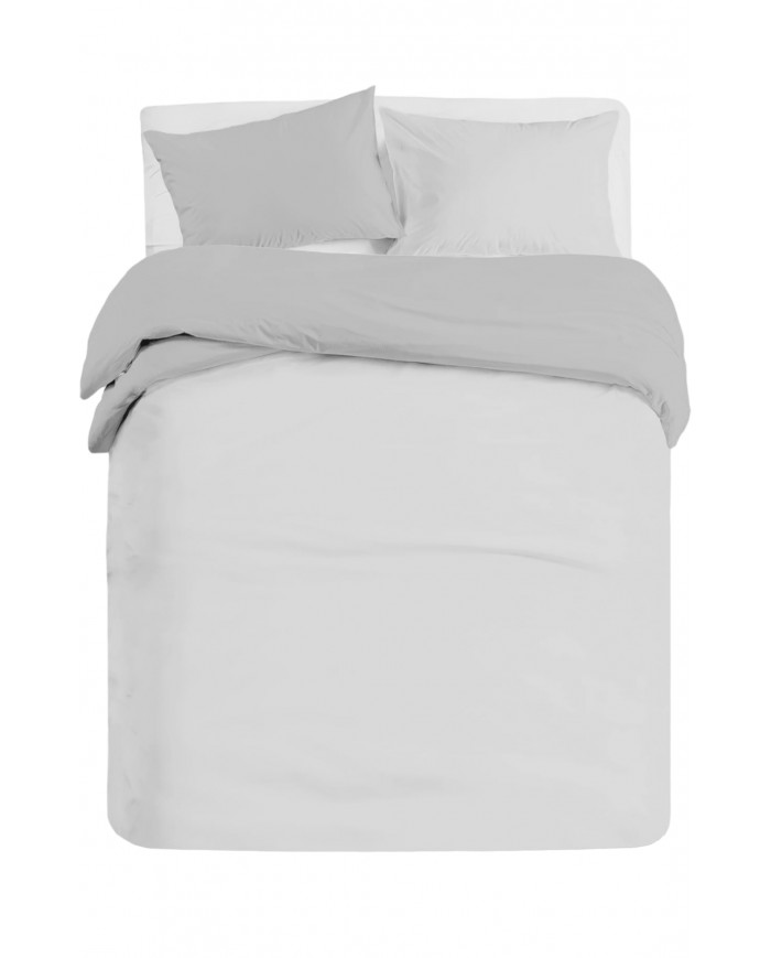Parure copripiumino letto singolo double face bicolor Plain