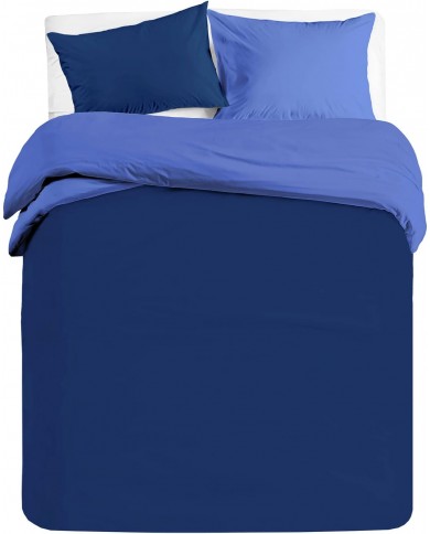 Parure copripiumino letto singolo double face bicolor Plain