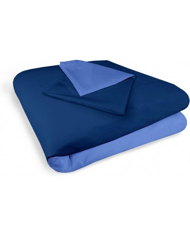 Parure copripiumino letto singolo double face bicolor Plain
