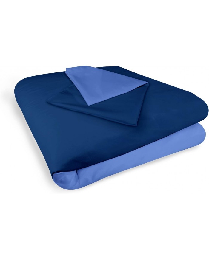 Parure copripiumino letto singolo double face bicolor Plain