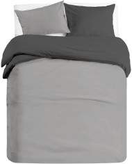 Parure copripiumino letto singolo double face bicolor Plain
