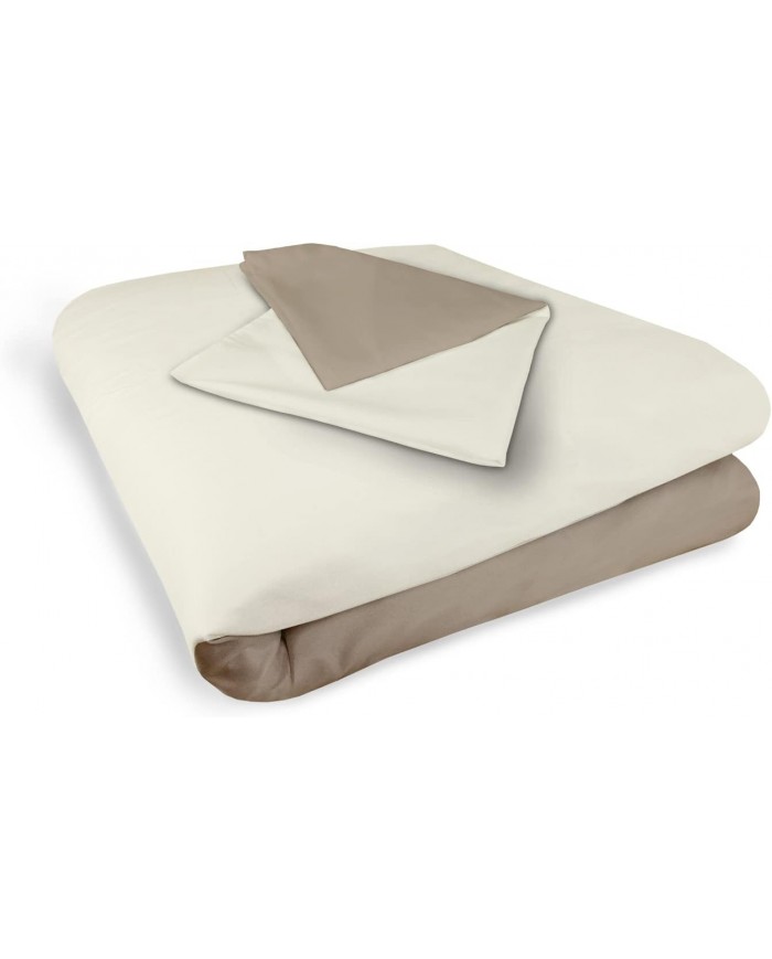 Parure copripiumino letto singolo double face bicolor Plain
