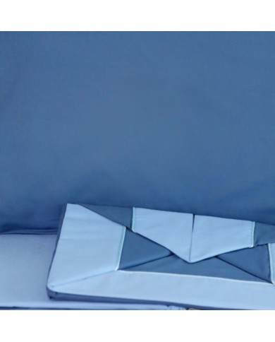 Completo lenzuola singolo con balza applicata e piping Serenity
