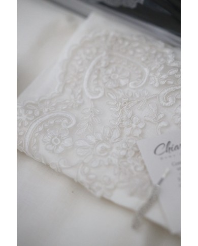 Coordinato copriletto, lenzuola, cuscino arredo in puro lino Chiarelle Sophie Narciso