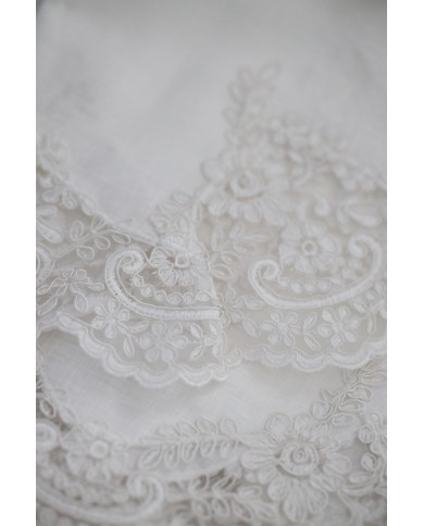 Coordinato copriletto, lenzuola, cuscino arredo in puro lino Chiarelle Sophie Narciso