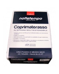 Coprimaterasso letto singolo Menfi con angoli maxi 30cm in puro cotone fasciato