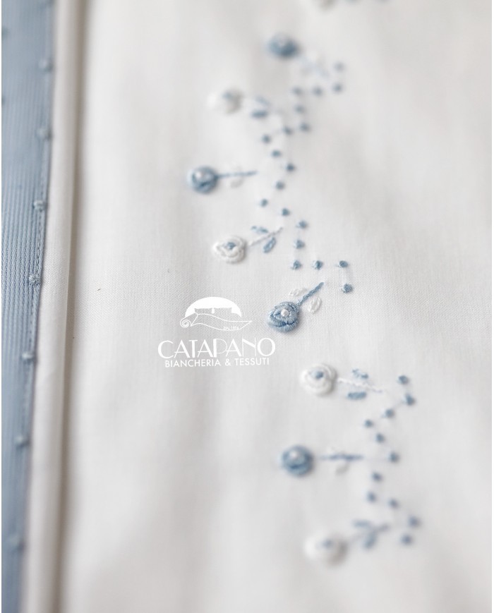 Completo lenzuola culla lettino ricamato a mano Elite pour le Bebè 85095