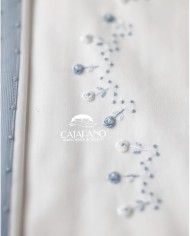 Completo lenzuola culla lettino ricamato a mano Elite pour le Bebè 85095