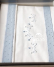 Completo lenzuola culla lettino ricamato a mano Elite pour le Bebè 85095