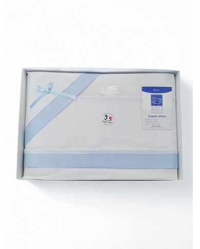 Completo lenzuola culla lettino puro cotone con tela aida art.14