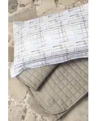 Copriletto trapuntato matrimoniale in raso di puro cotone Neith Gioiello