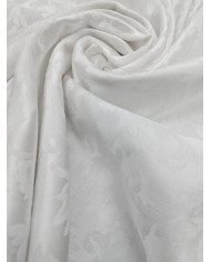 Tessuto RASO JACQUARD damascato bianco altezza 335