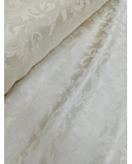 Tessuto RASO JACQUARD damascato avorio altezza 335