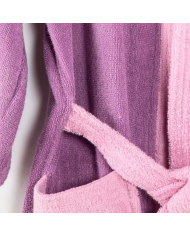 Accappatoio bambino in cotone con cappuccio Caleffi bicolor