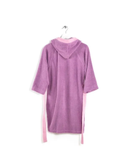 Accappatoio bambino in cotone con cappuccio Caleffi bicolor